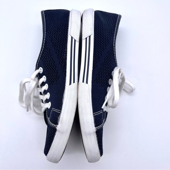 Lands' End Navy Blue Classic Mesh Lace Up Walking Athletic Sneakers - Size 7 - Picture 4 of 11